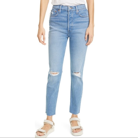 Re/Done ‘90s High Rise Ankle Crop Size 24 NWT - Picture 1 of 11